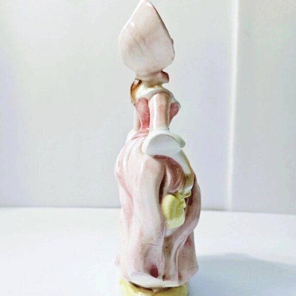 Vintage Porcelain Lady Figurine in Pink Dress 7.5" Tall Wales Made in Japan - Picture 5 of 6